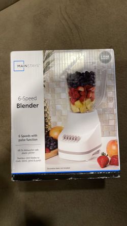 BRAND NEW Mainstays 6-Speed Blender – 48 oz (White, Sealed Box)