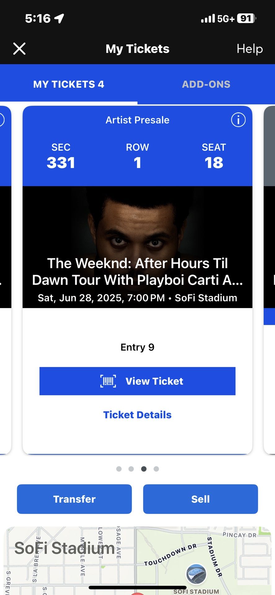 WEEKND CONCERT AT SOFI STADIUM (6/28)