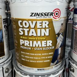 Zinsser Cover Stain 5 gal. White High Hide Oil-Based Interior/Exterior Primer and Sealer