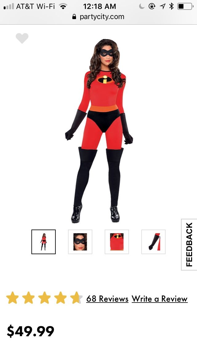Elastigirl Halloween Costume Incredibles size Medium
