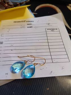 Blue Topaz Earrings
