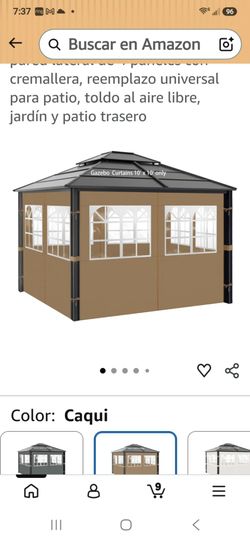 Universal 10' x 10' Gazebo Replacement Curtains ( Brand New, In Box ) For $60