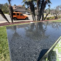 Solid Black Pearl Granite Slab Coffee Table