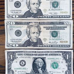 Star (*) notes $75.00  CASH, TEXT FOR PRICES.  