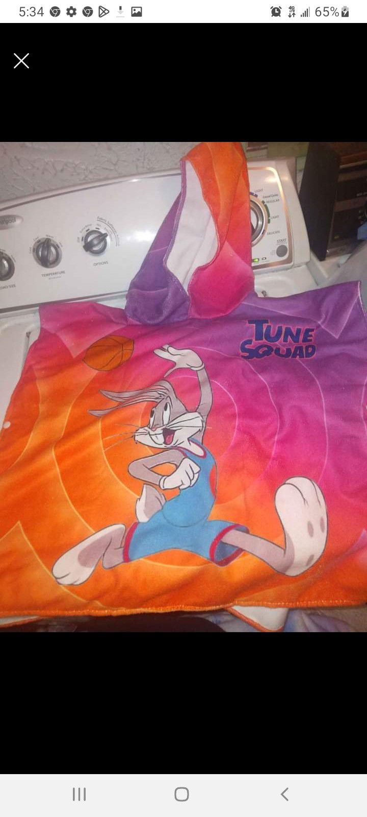 Space Jam Hooded Towels Brand New