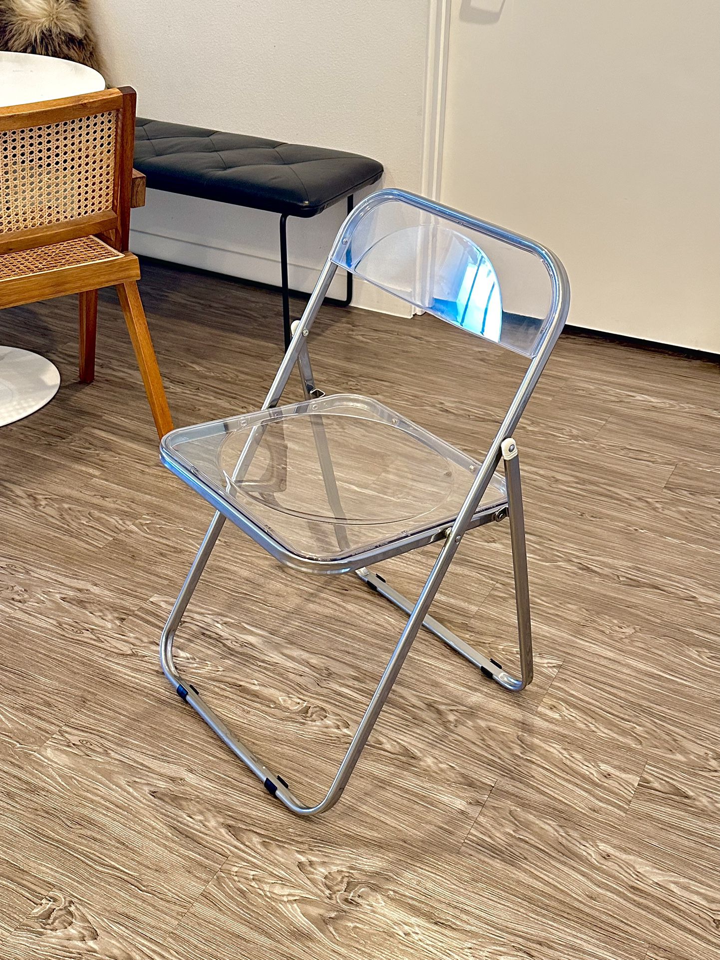 Giancarlo Piretti Inspired Plia Folding Chair - Clear Acrylic