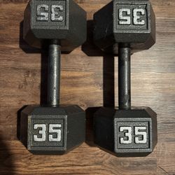 Set of 35 Lbs Dumbbells
