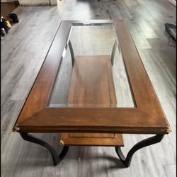 Wood & Glass Coffee Table