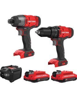 Craftsman Impact, Drill, 2 Battaries, Charger, and Bag