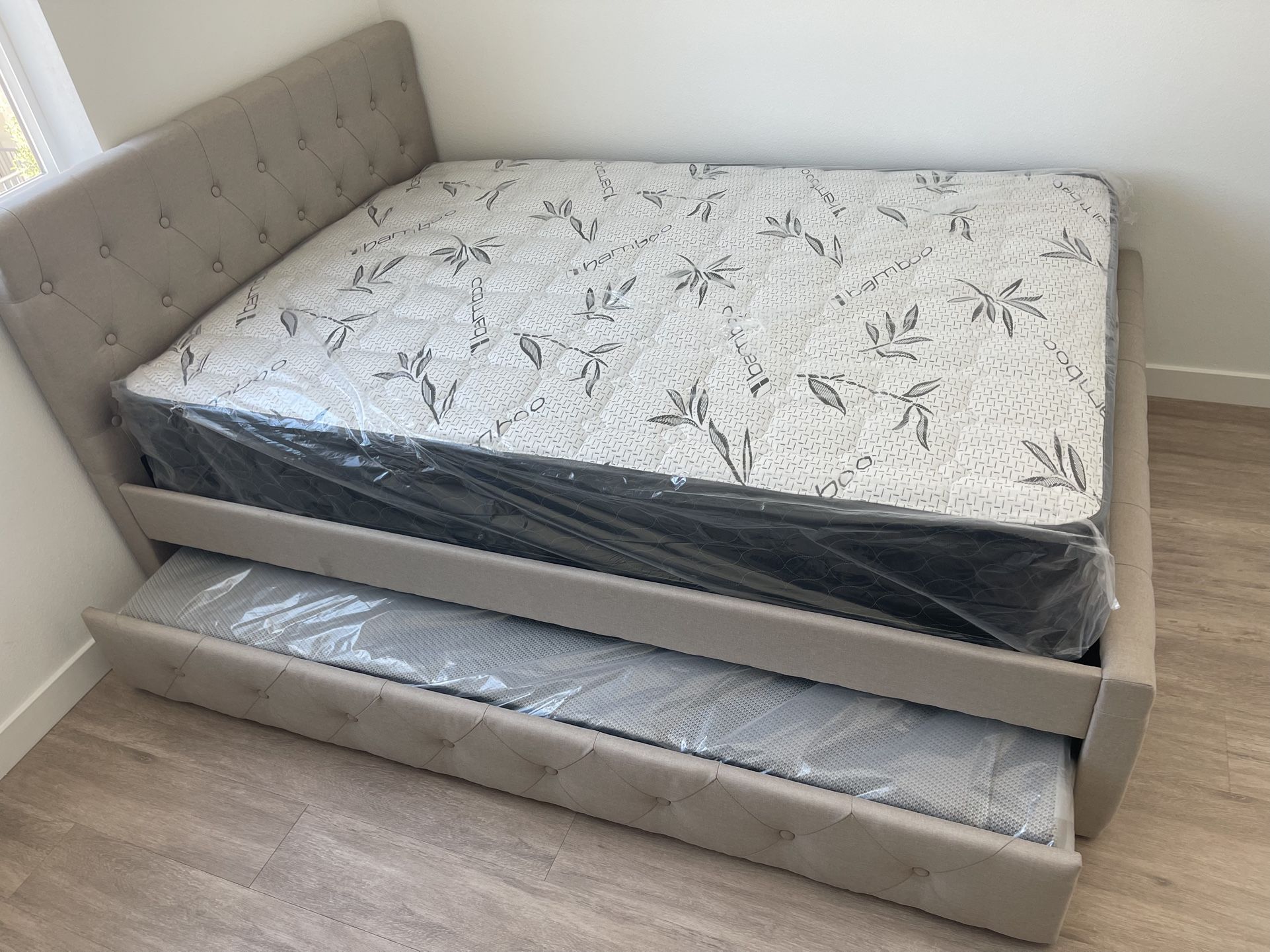 👉🏽👉 Full/Twin Trundle New Beds With Both Mattresses Included