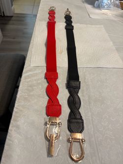 Set of 2 Elastic Cinch Waist Belts