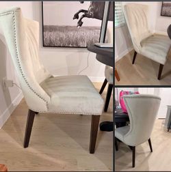 4 dining chairs with nailheads