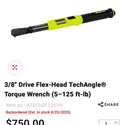 Brand New SnapOn 3/8 Torque Wrench Electric Never Used 