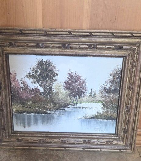 Vintage Oil Painting By Istvan Porubszky  22 X 19"