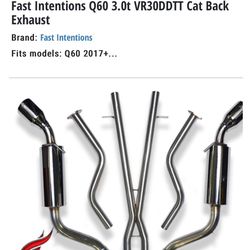 2017 Infiniti Q60 Full Catback Exhaust