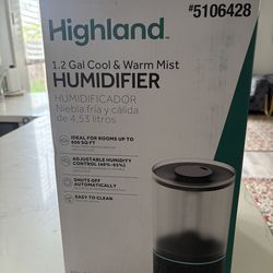 Highland. 1.2 Gal Cool & Warm Mist HUMIDIFIER
