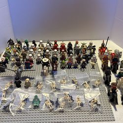 BIG LOT OF LEGO MINI FIGURES (Star Wars, Harry Potter, Lone Ranger) 100 