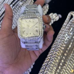 925 Silver Moissanite Watch 