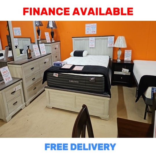 🔥 QUEEN BED DEAL! 🇺🇸 OFERTA DE CAMAS! 🎉Only $249 ➕ Add Mattress $99  AND  up Last one/ ULTIMO FINANCE AVAILABLE Delivery available Pickup price