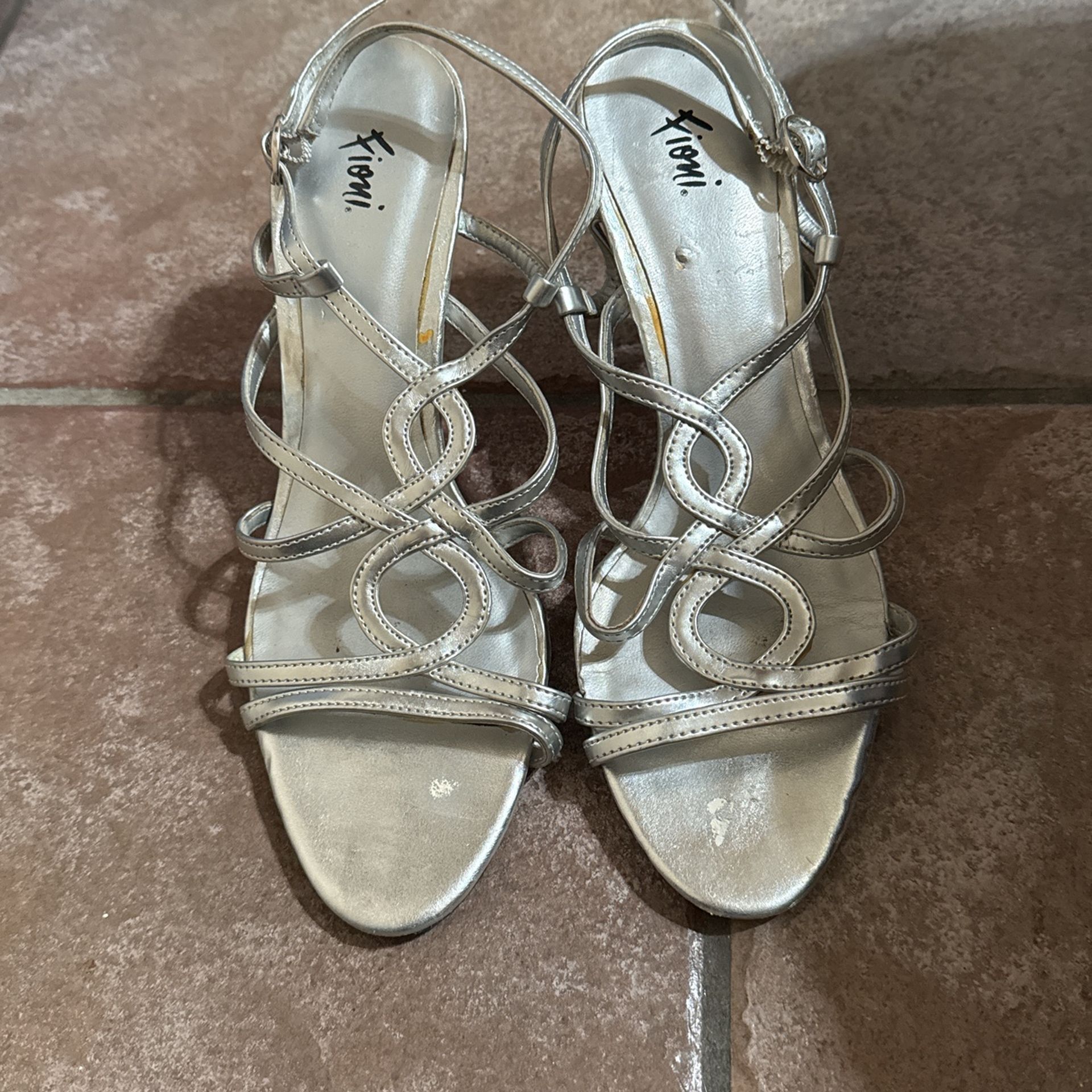 Silver Scrappy Heels
