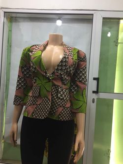 Quality African fabric coat or jacket - size 10 to 12