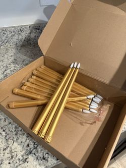Gold Tall Flameless Candles