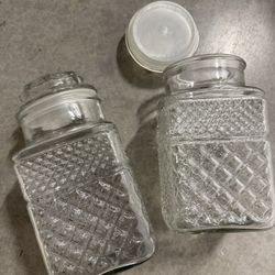 Vintage Pressed Glass Canisters