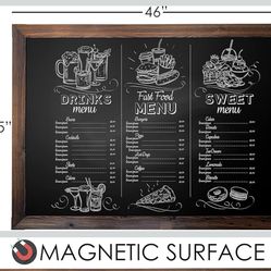 Loddie Doddie Magnetic Chalkboard - 46" x 34.5", Rustic Wood Frame. Russell/Boulder Area.