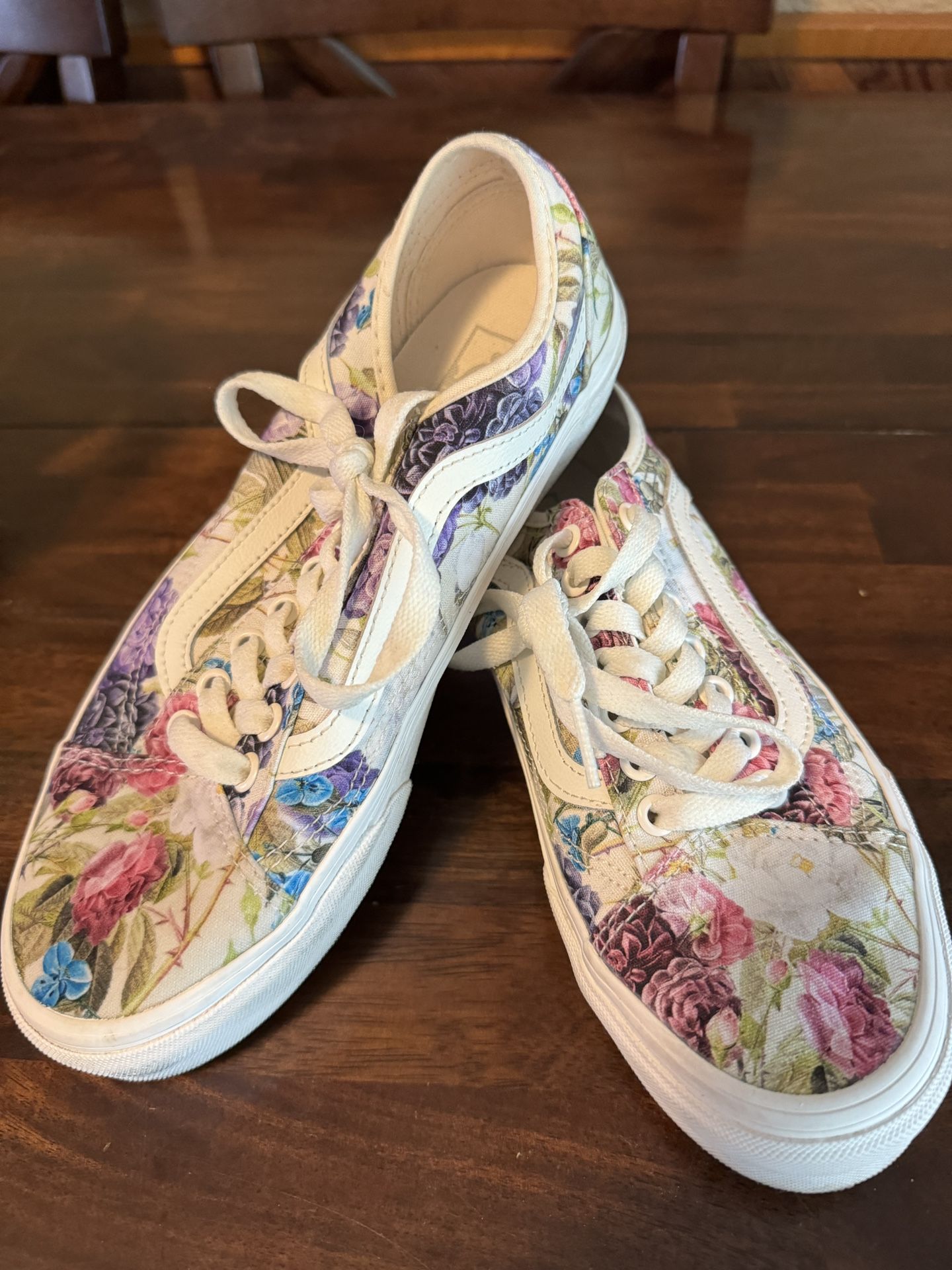 VANS Old Skool Shoes W8.5 Bouquet 