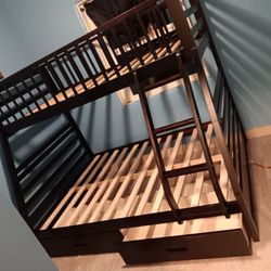 Twin/Full Bunkbed W/2 STORAGE DRAWERS(Mattress Included:$695)