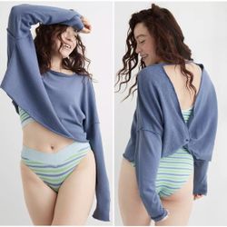 Aerie Weekend Pretty Back Sweatshirt