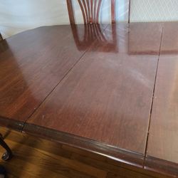 Pure Wooden 6 Seater(resizable To 4)  Dining Table + 6 Chairs