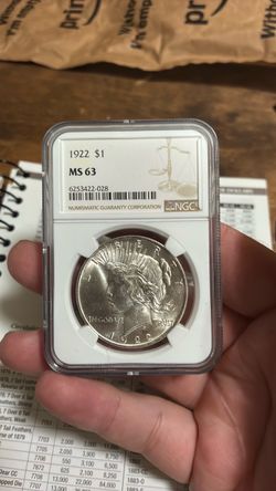1922 Peace Dollar NGC MS63