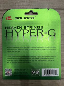 Solinco Hyper-G Soft Tennis Strings 16L Gauge/ 1.25mm for Sale in