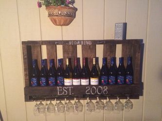 Rustic wine rack