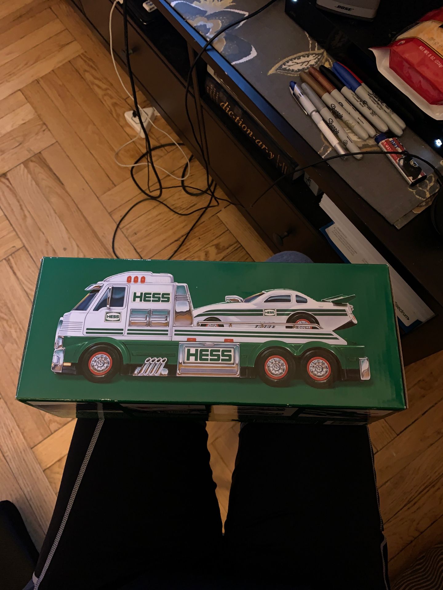 BRAND NEW 2016 COLLECTABLE HESS TOY TRUCK AND DRAG RACER CAR!!