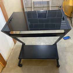 Metal/Glass Desk Small For Dorm Or Bedroom 