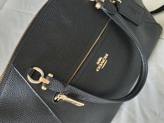 Coach Black Pebble Leather Handbag