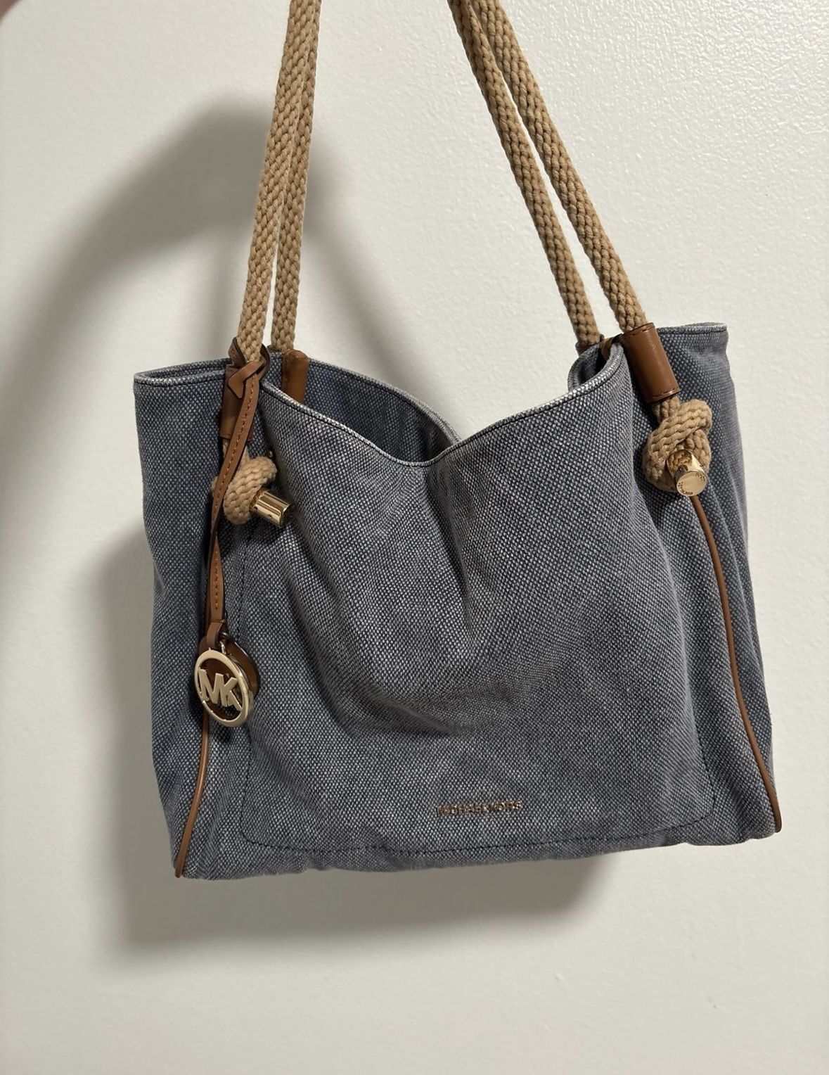Michael Michael Kors Washed Denim Isla Large Grab Bag