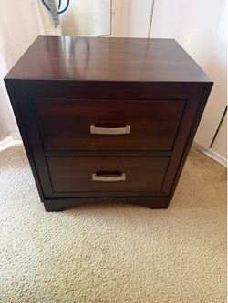 Dark Espresso 2-Drawer Nightstand