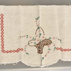 Unfinished Flax Linen Doily 11” x 16 1/2” #4836