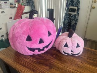 Pink Halloween plushies