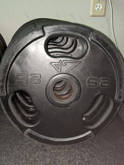 GPI MADE IN USA URETHANE RUBBER-OLYMPIC PLATES. Pair Of 25 Pounds

