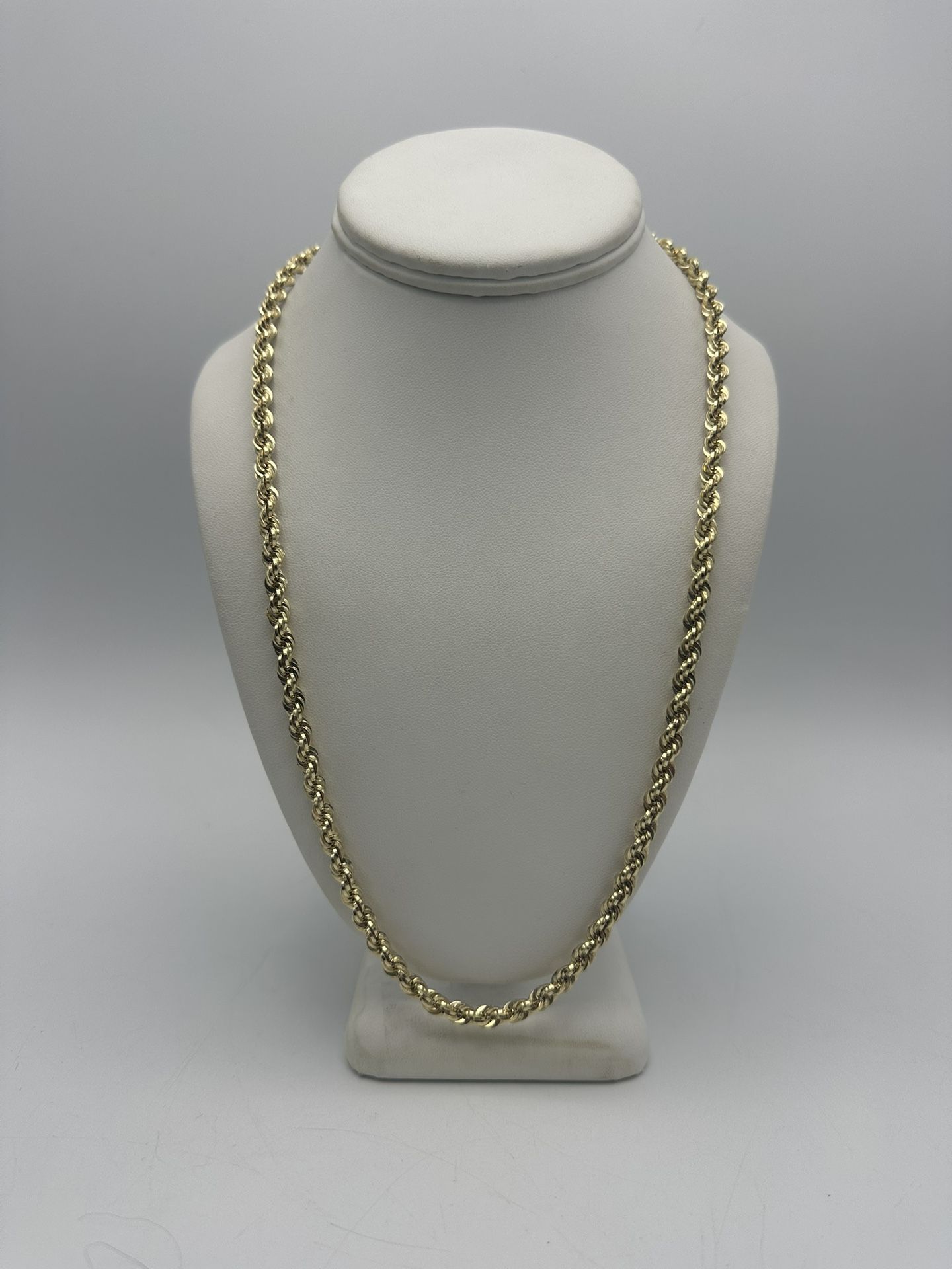 14kt Yellow Gold Hollow Rope Chain 24”