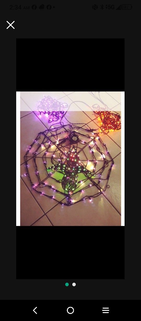 Halloween Spider With Lights