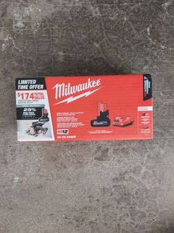 New Milwaukee 5.0 Ah Battery HighOutput  with Charger M12