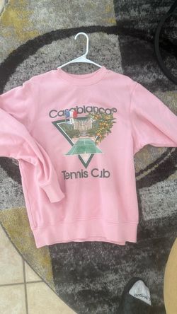 Casablanca Tennis Club Pink Crewneck Sweatshirt