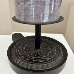 Pier 1 Candle Holder Set (2) w/ Candles 