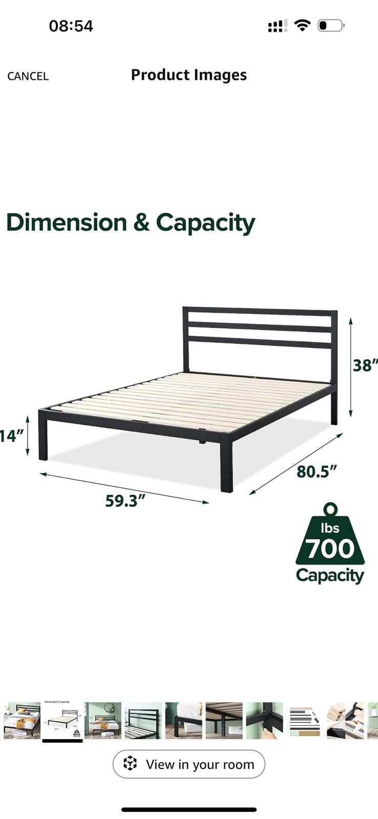 Queen Size Bed Frame Used Just For 6months In Excellent Condition