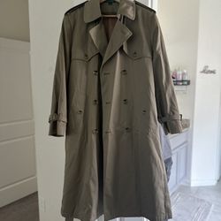Hill & Archer double breasted zip out tan trench coat